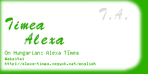 timea alexa business card