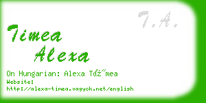 timea alexa business card